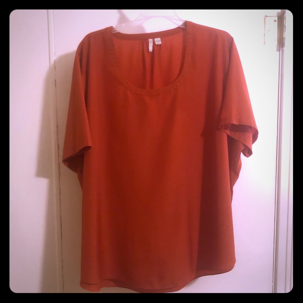 Orange Short Sleeve Top